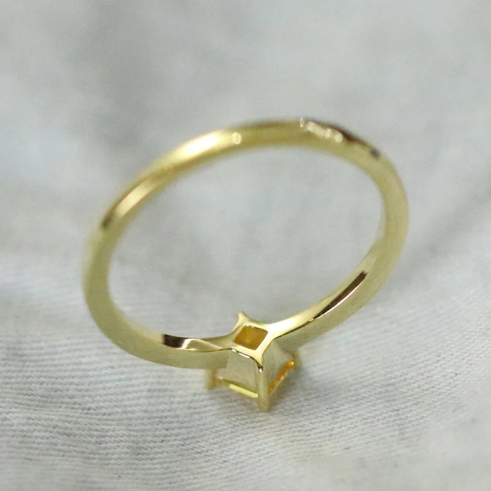 Gold Yellow Gemstone Ring